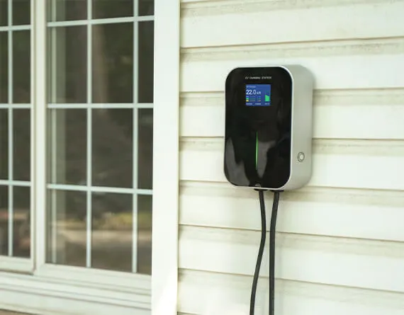 22 kw os elektromos autó töltő telepítés kültéri falon, intelligens fali töltő kijelzővel és 22kw teljesítménnyel, gyors otthoni töltés elektromos autóhoz