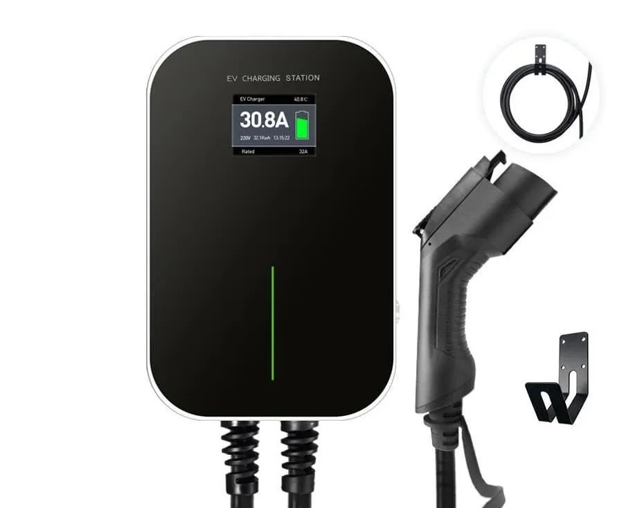 Besen WALLBOX elektromos autó fali töltő | 7,4 kW – 1x32A | 6m – Type 1 | BASIC