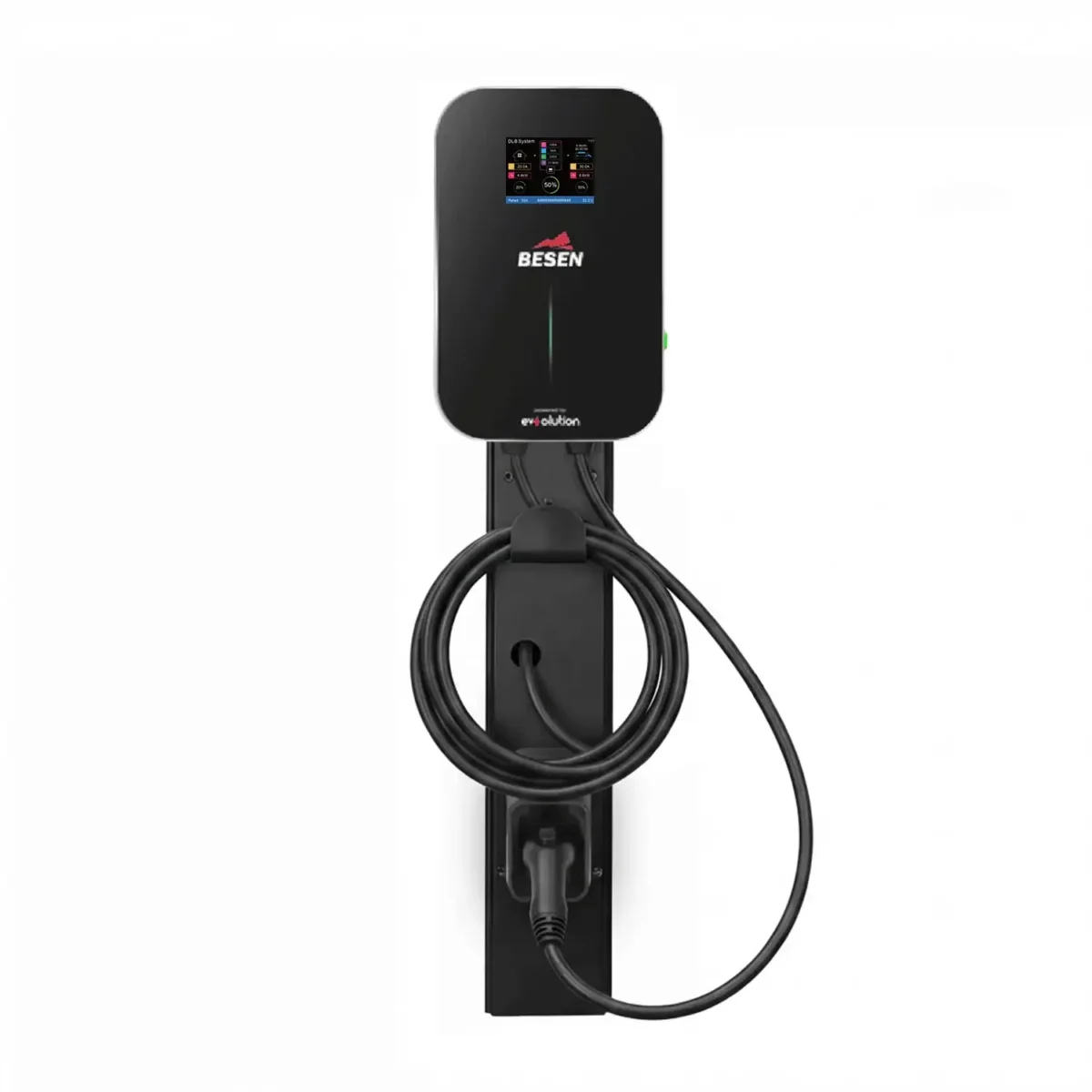 Besen WALLBOX RED elektromos autó töltőoszlop | 22 kW – 3x32A | 6m – Type 2 | DLB – BASIC