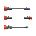 go-e Gemini flex 22 kW adapter szett CEE 16 A és Schuko adapterkábelekkel