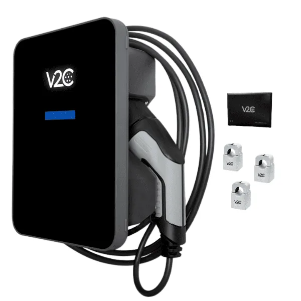 V2C Trydan elektromos autó fali töltő | 22 kW – 3x32A | 5m – Type 2 | DLB