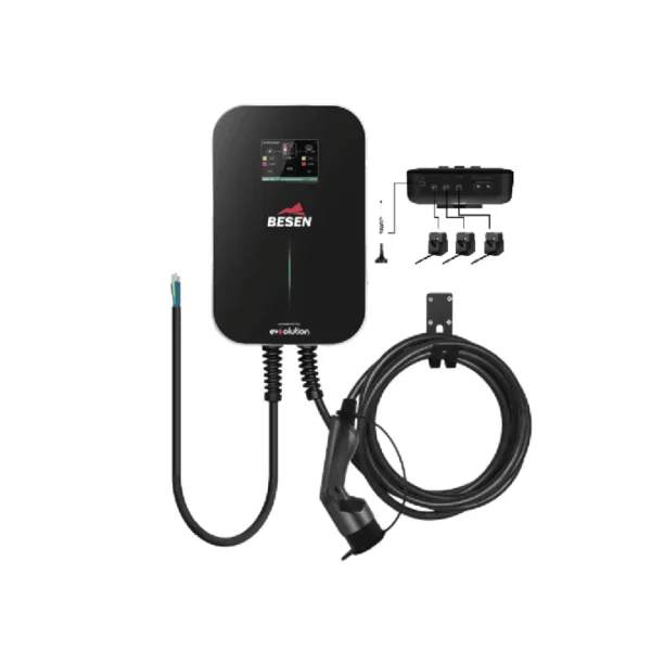 Besen WALLBOX RED Hálózatfigyelős elektromos autó fali töltő | 11 kW – 3x16A | 6m – Type 2 | DLB – BASIC