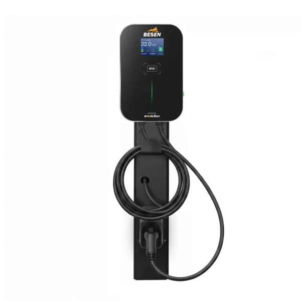 Besen WALLBOX elektromos autó töltőoszlop Duo | 2 x 22 kW – 2x3x32A | 6m – Type 2 | RFID